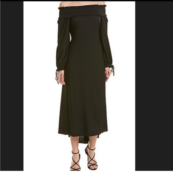 Tibi Swiss dot off the shoulder midi dress 2 - Picture 1 of 12